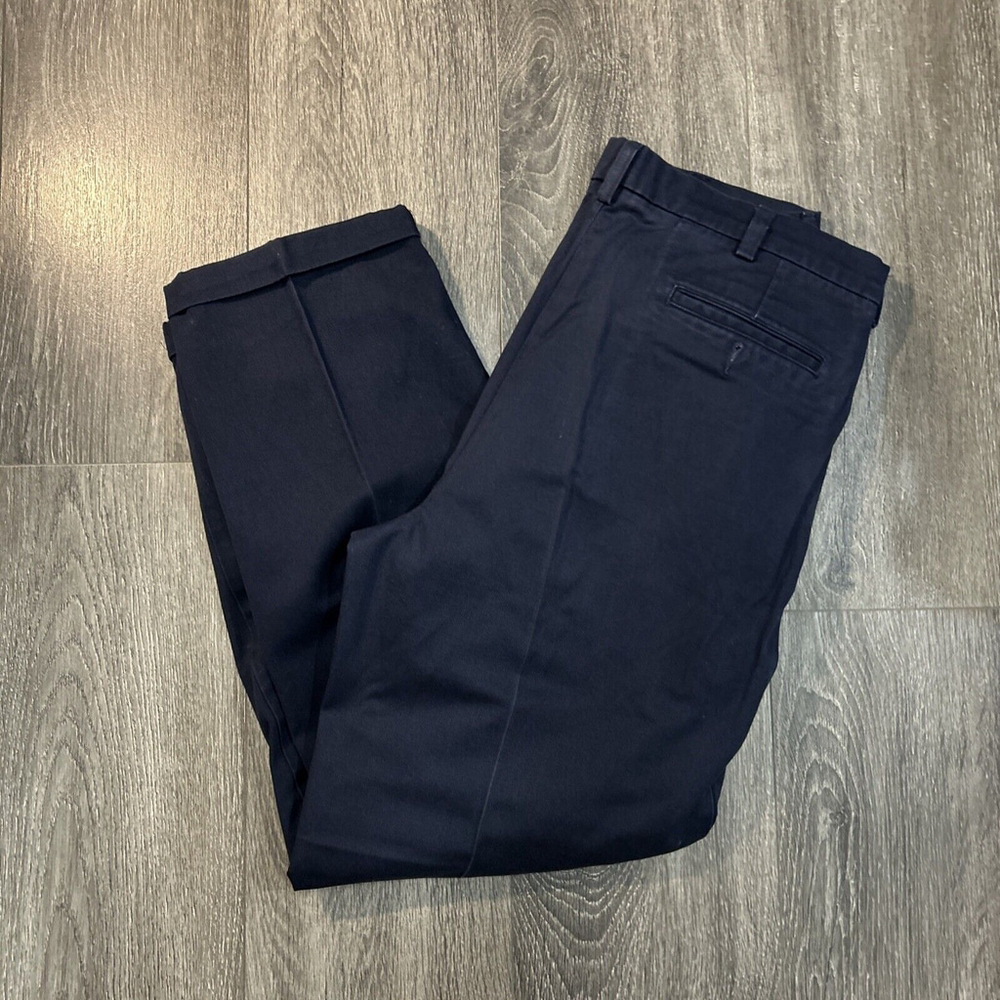 Savane 36x30 100% Cotton Navy Pleated Front Cuffed Pants